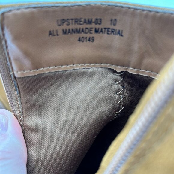 Bamboo Upstream Tan Suede Ankle Boots With Block Heel Western Size 10 Zippers - Picture 6 of 11